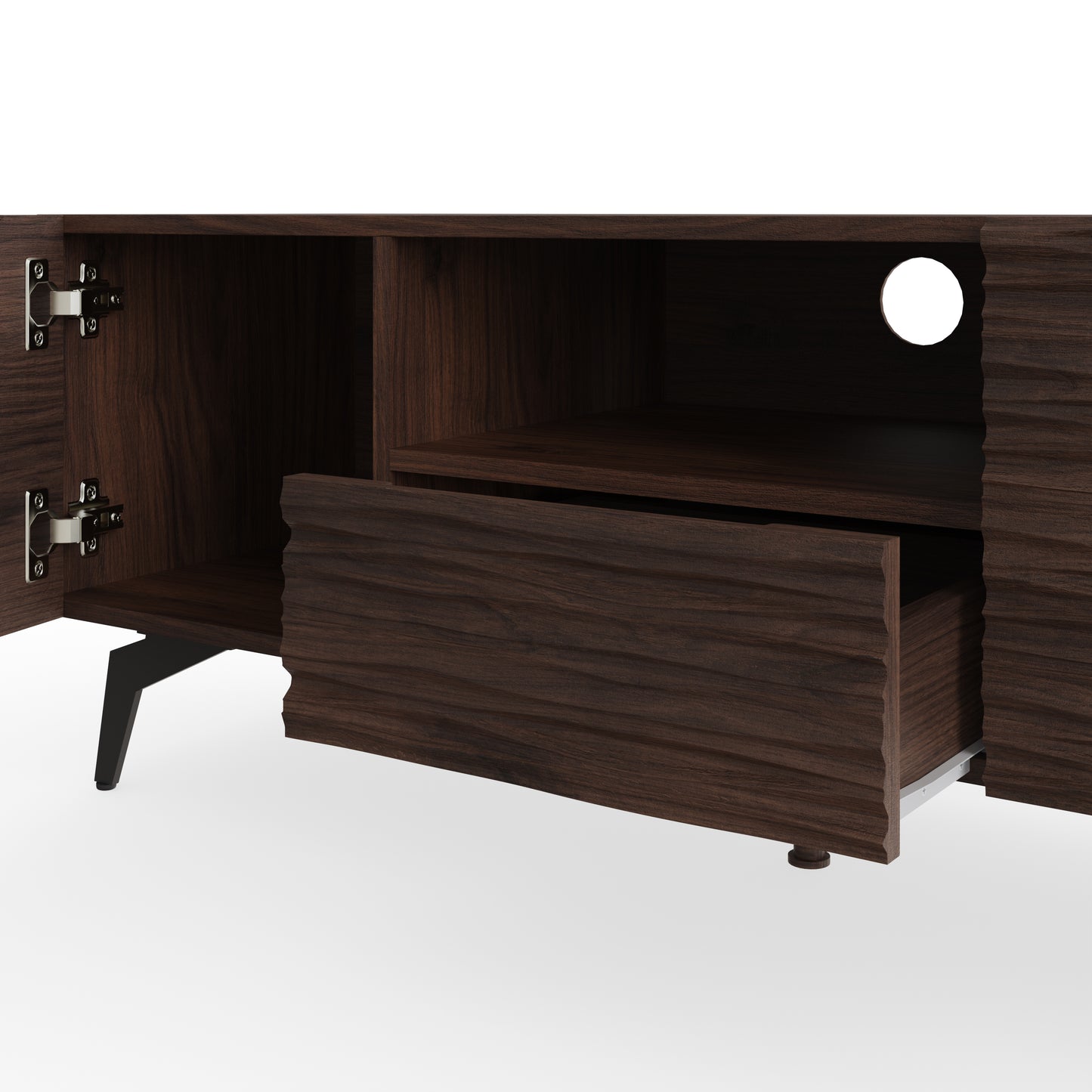 Bantham TV Unit Dark Walnut 1 Shelf 1 Drawer 2 Doors