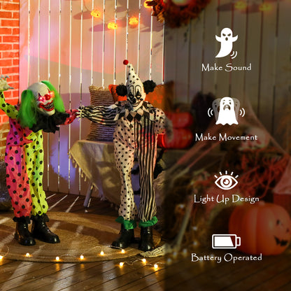 Animated Stacking Clowns Halloween Decoration - 180cm