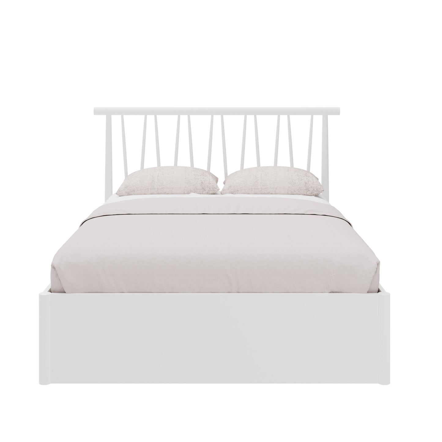 Fusum Small Double Ottoman Bed White 5 x 7ft
