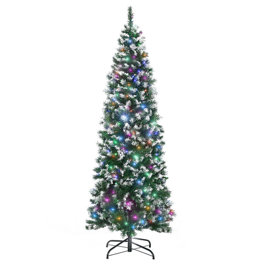6 Foot Tall Prelit Pencil Slim Artificial Christmas Tree with Realistic Branches Primary Image