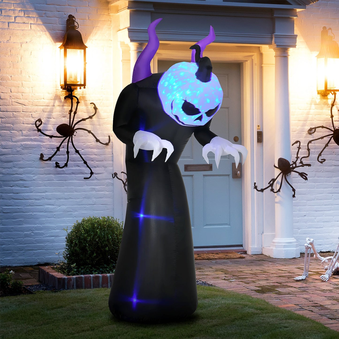 7ft Inflatable Halloween Ghost with Horns Primary Image