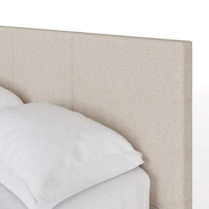 Side Lift King Size Ottoman Bed Metal & Wood Natural 5 x 7ft