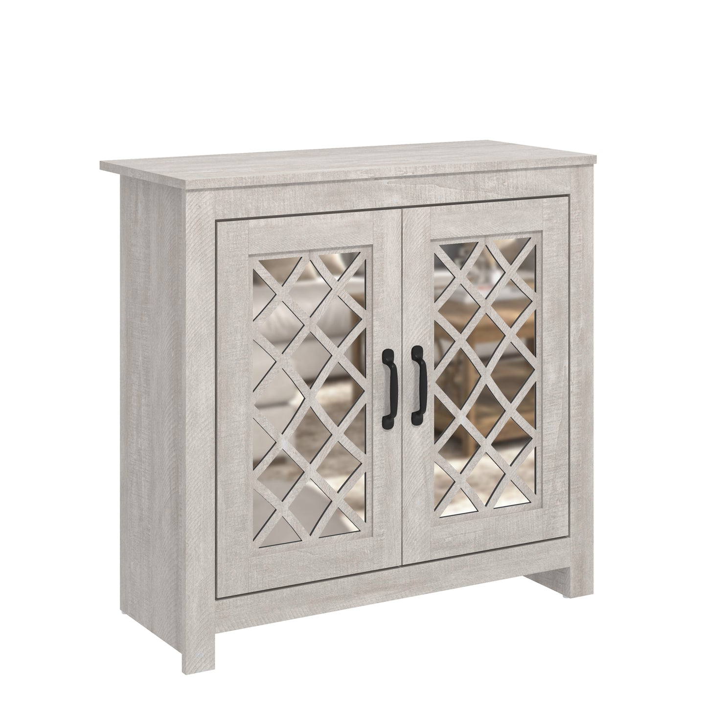 Tiverton Shoe Storage Light Grey 2 Doors 4 Shelves