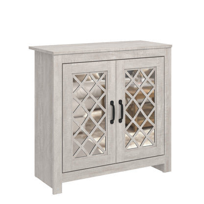 Tiverton Shoe Storage Light Grey 2 Doors 4 Shelves