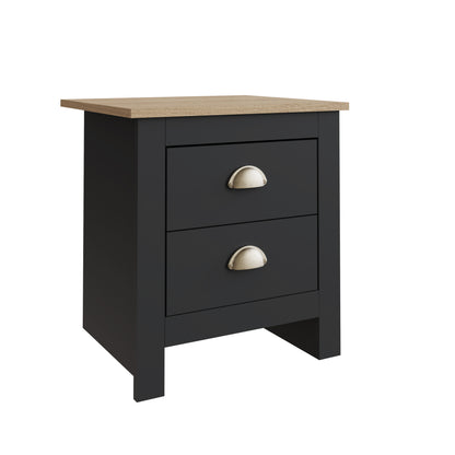 Lancaster 4 Piece Bedroom Furniture Set Black