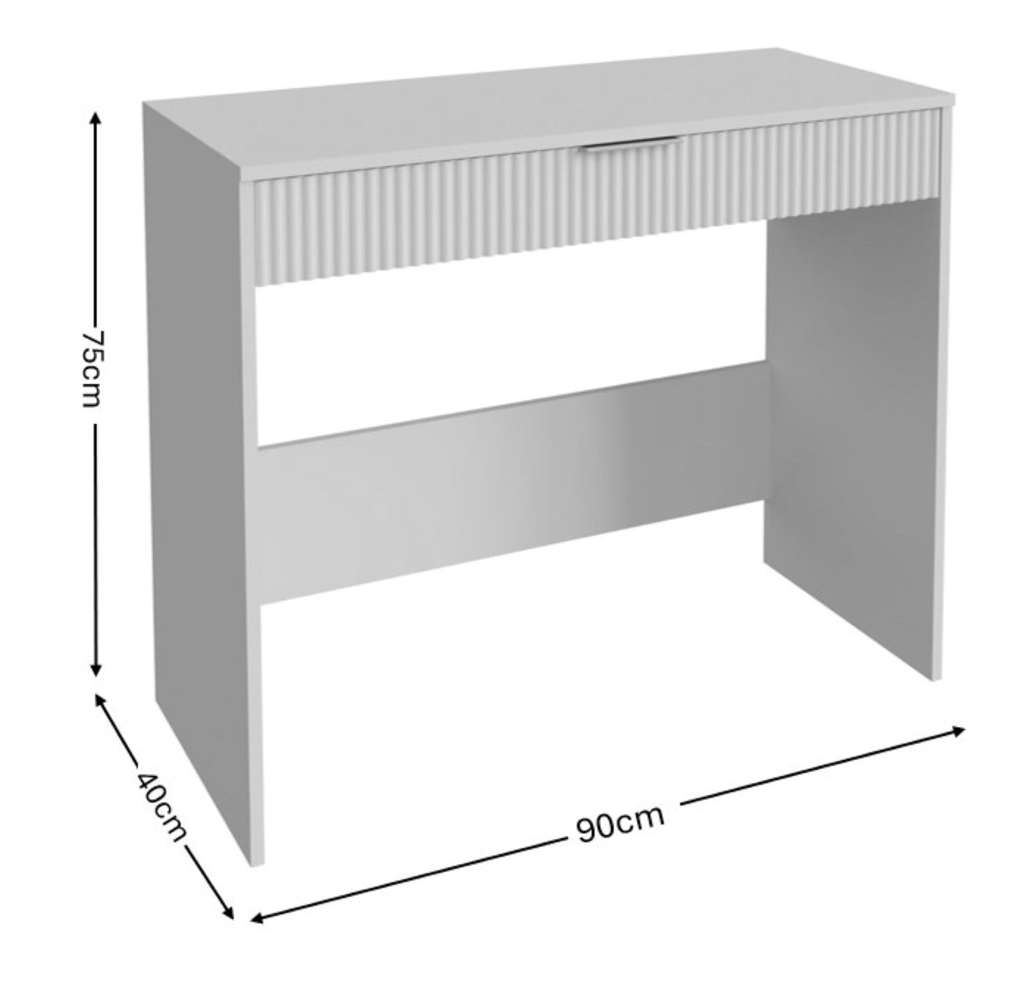 Rankin Desk White 1 Drawer