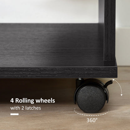 Homcom Single Rail & Shelf Open Wardrobe - Black