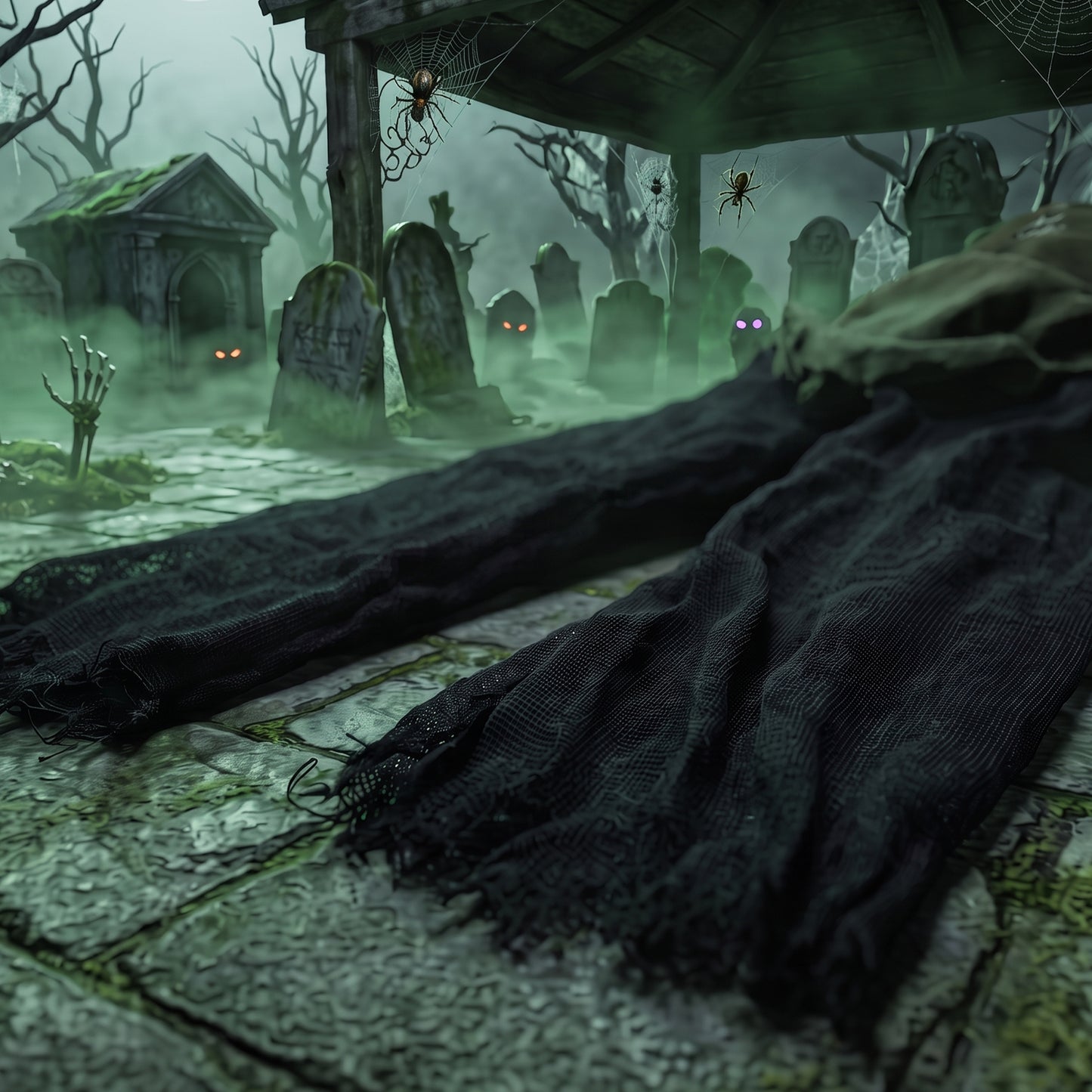 Animated Crawling Zombie Halloween Decoration - 116cm