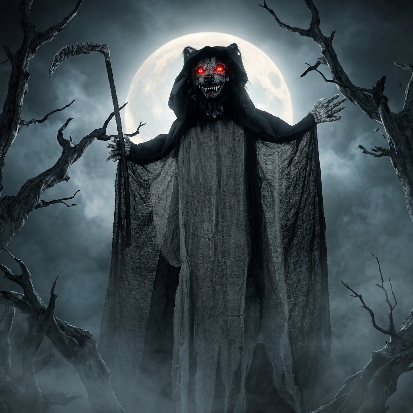 Animated Werewolf Halloween Decoration - 170cm