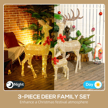 3 Piece Christmas Feature Light Multifunction Warm White Outdoor LED
