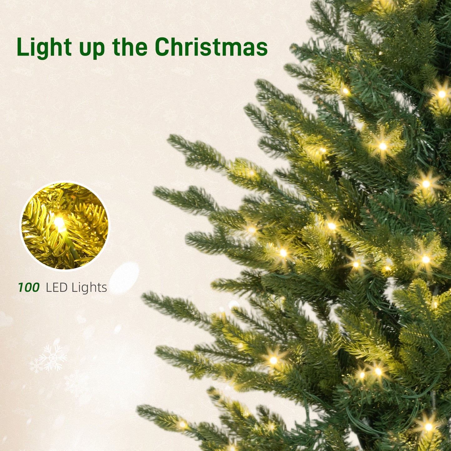 2x 4ft Potted Christmas Tree Artificial - with LED Lights Warm White 864 Tips