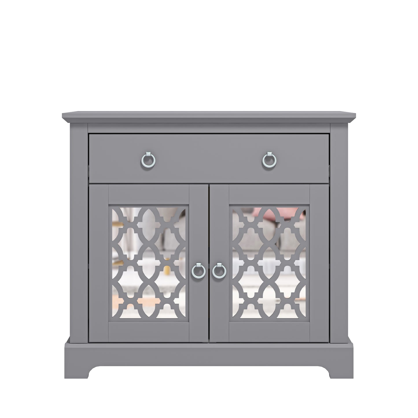 Honition Sideboard Grey 2 Doors 2 Shelves 1 Drawer