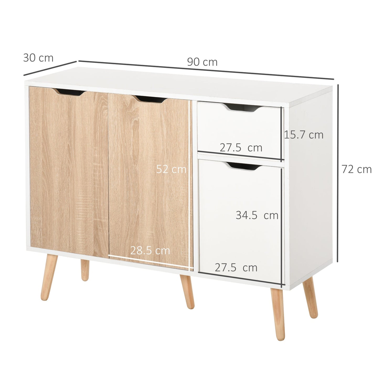 Sideboard Floor Standing Storage Cabinet with Drawer for Bedroom