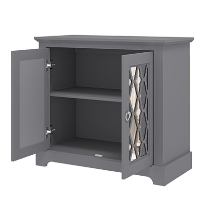Honition Sideboard Grey 2 Doors 2 Shelves