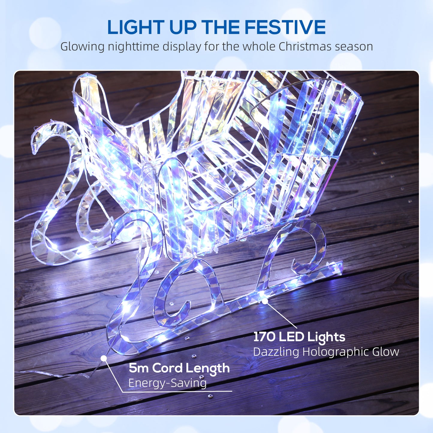 2 Piece Christmas Feature Light Warm White Indoor 170 LED