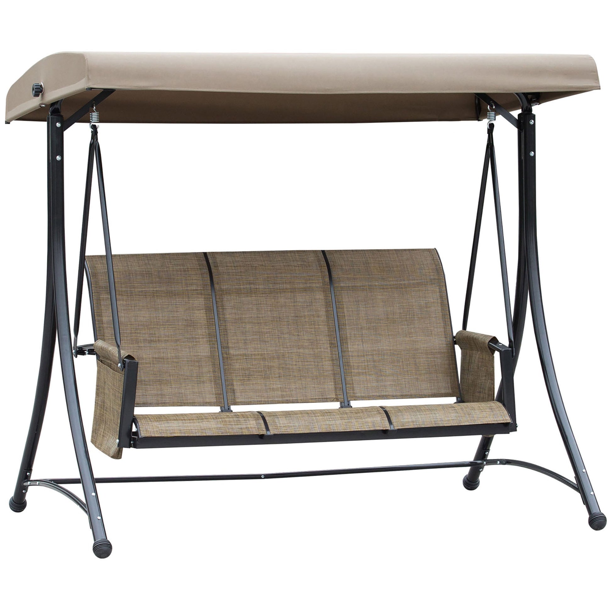 3 Seater Garden Swing Seat Outdoor Swing Chair with High Back Design Primary Image