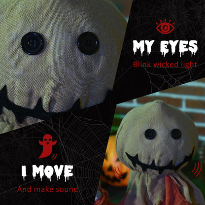 Animated Scarecrow Halloween Decoration - 77cm