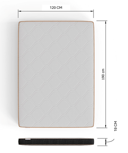 SleepyCastle Small Double Double Mattress Polyester White 4 x 6ft