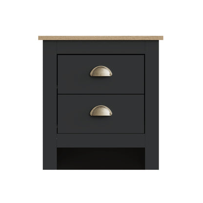 Lancaster 4 Piece Bedroom Furniture Set Black