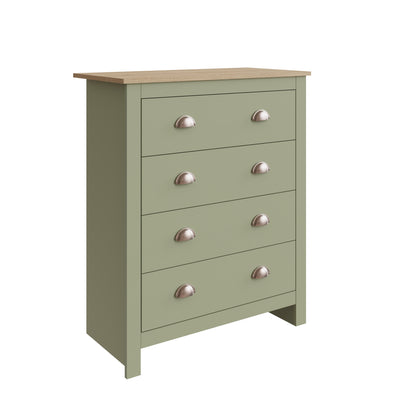 Lancaster 4 Piece Bedroom Furniture Set Green