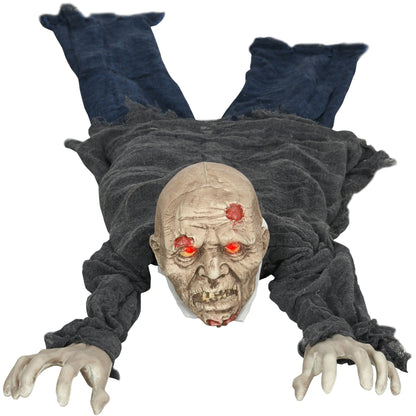 Animated Crawling Zombie Halloween Decoration - 159cm