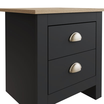 Lancaster 4 Piece Bedroom Furniture Set Black