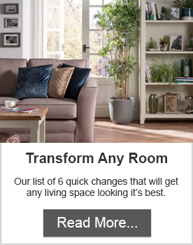 Our list of 6 quick ways to get any living space looking its best. Read the blog here