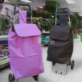 Fabric shopping trolleys, suitcases and luggage