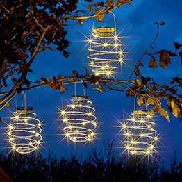 Smart Garden Solar Hanging Spiral Lights 4 Pack