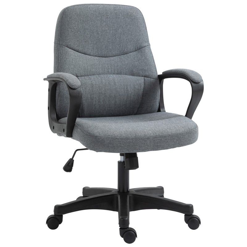 Vinsetto Office Chair With Massager Lumbar High Back Ergonomic Support Office 360 Swivel Chairs Adjustable Height Backrest Grey