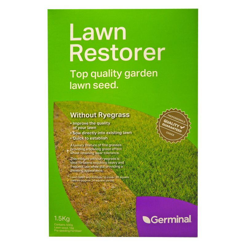 1.5Kg Lawn Restorer Without Ryegrass 20 Square Metres Coverage