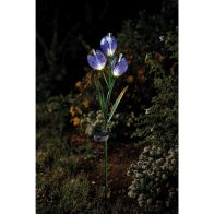 See more information about the Flower Solar Garden Stake Light Decoration 3 White LED - 89.5cm by Smart Solar