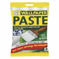 See more information about the 151 Wallpaper Paste Strong Adhesive 10 Roll Pack 12 Pints 
