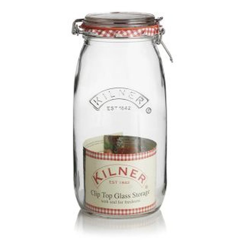 Glass Jar Clip-top Lid 3 Litres - Clear by Kilner