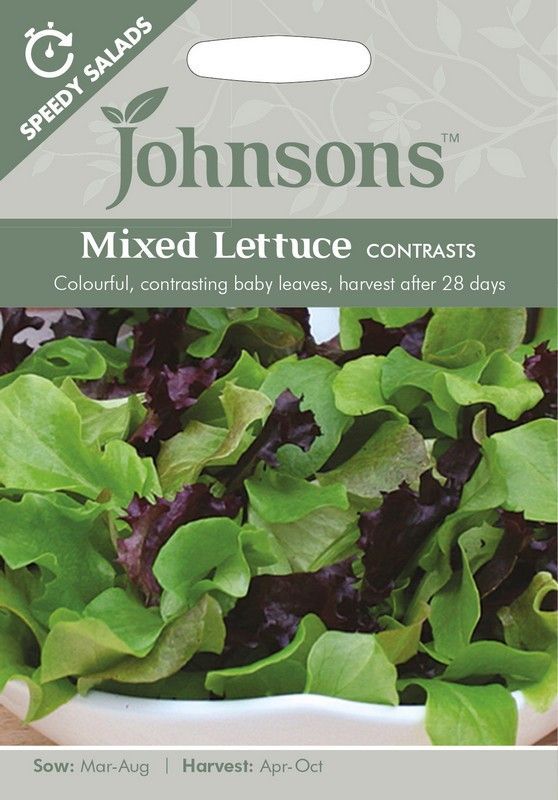 Johnsons Speedy Salads Mixed Lettuce Contrast Seeds