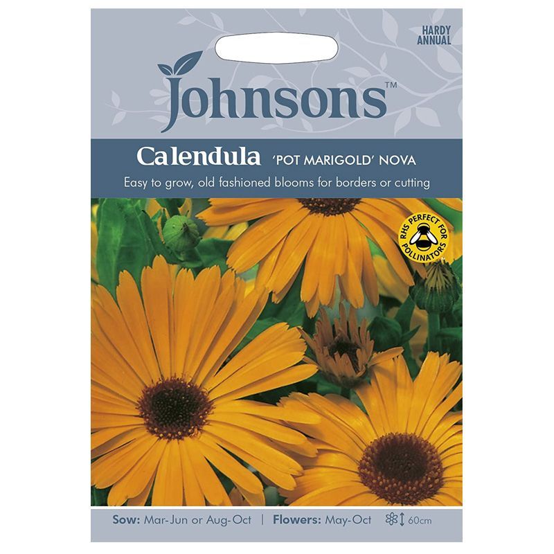 Johnsons Calendula Pot Marigold Nova Seeds