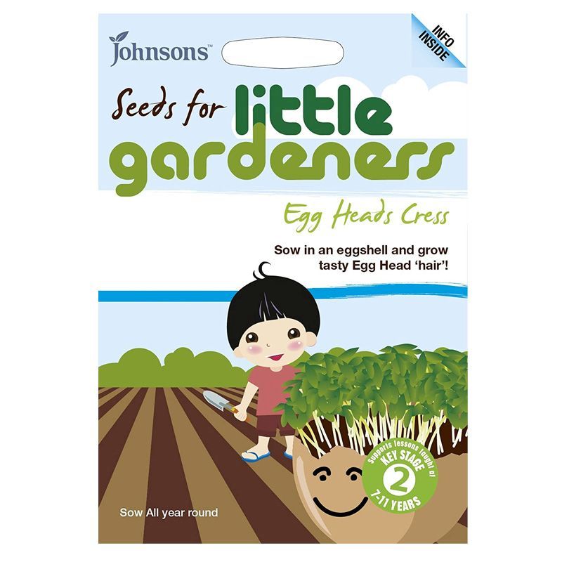 Johnsons Little Gardeners Egg Heads Cress Seeds