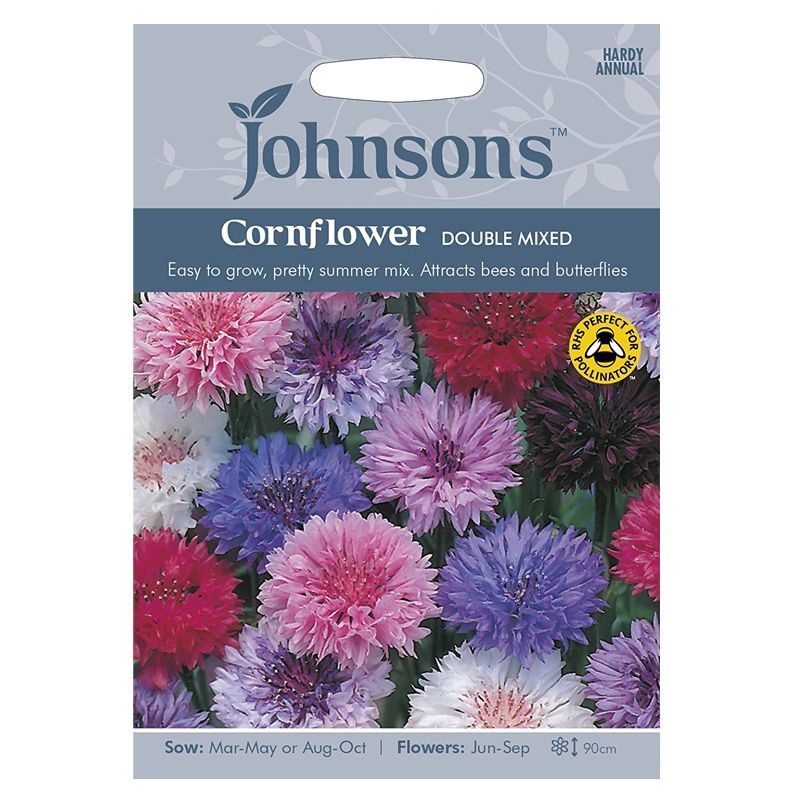Johnsons Cornflower Double Mixed Seeds