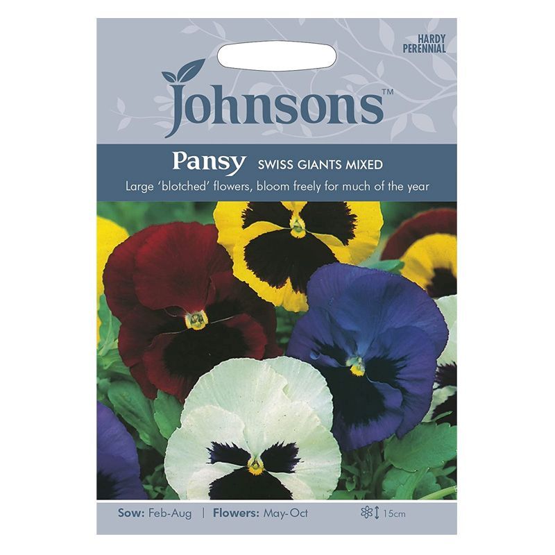 Johnsons Pansy Swiss Giants Mixed Seeds