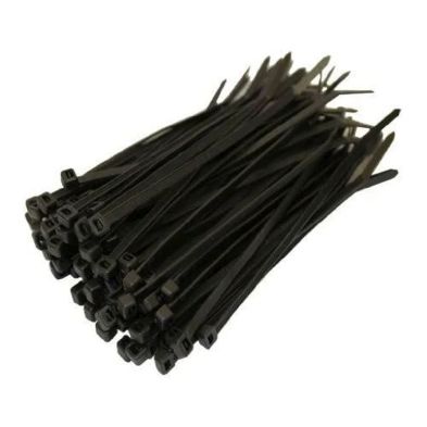 Image of 100 Pack 10 Inch Black Cable Ties (3.5mm)