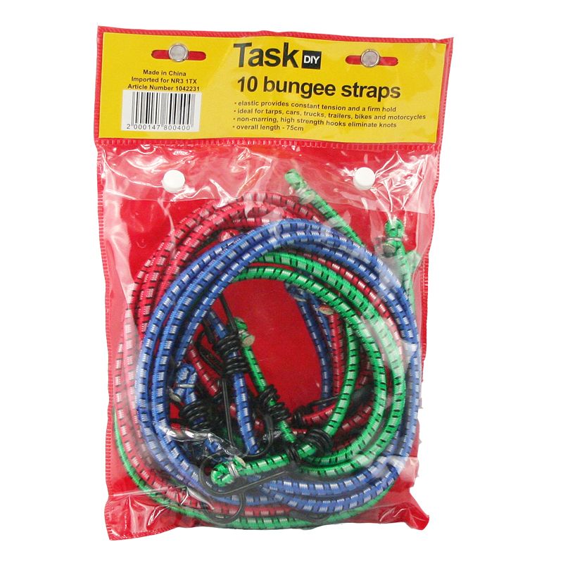 10 Pack Bungee Straps (75cm)