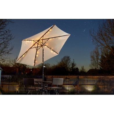 See more information about the Solar Garden Parasol Lights Decoration 72 Warm White LED by Smart Solar