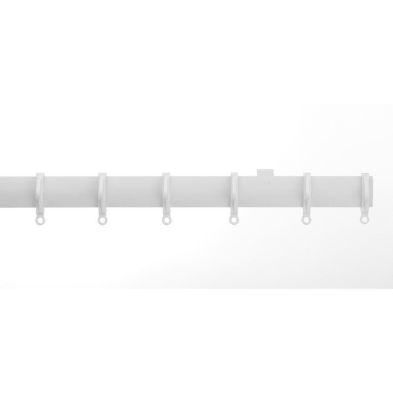 Universal White Plastic Curtain Track 2m