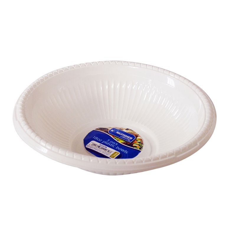 Kingfisher Large Plastic Bowls (Pack 5)