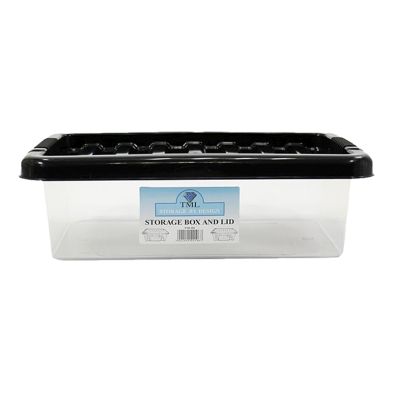 See more information about the Plastic Storage Box 6 Litres - Clear & Black by TML