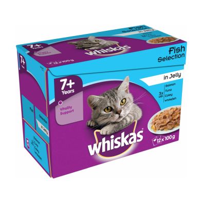 Whiskas Wet Mature Cat Food Fish Selection 12 Pouches