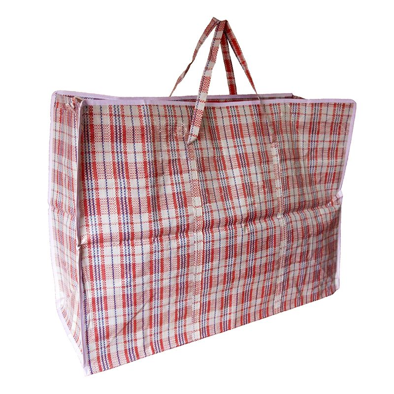Plastic Bag 98cm - White & Red by Essentials