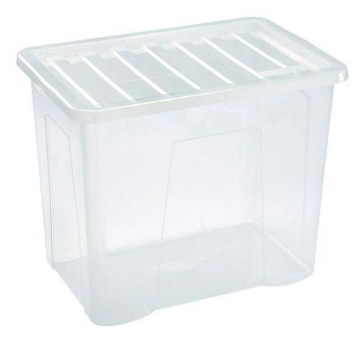 See more information about the Plastic Storage Box 80 Litres Large - Clear by Premier