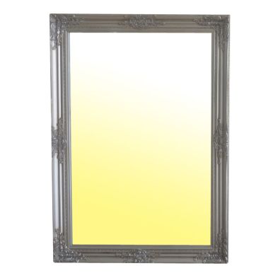 See more information about the Wooden Frame Baroque Mirror in Silver (74 x 104cm)