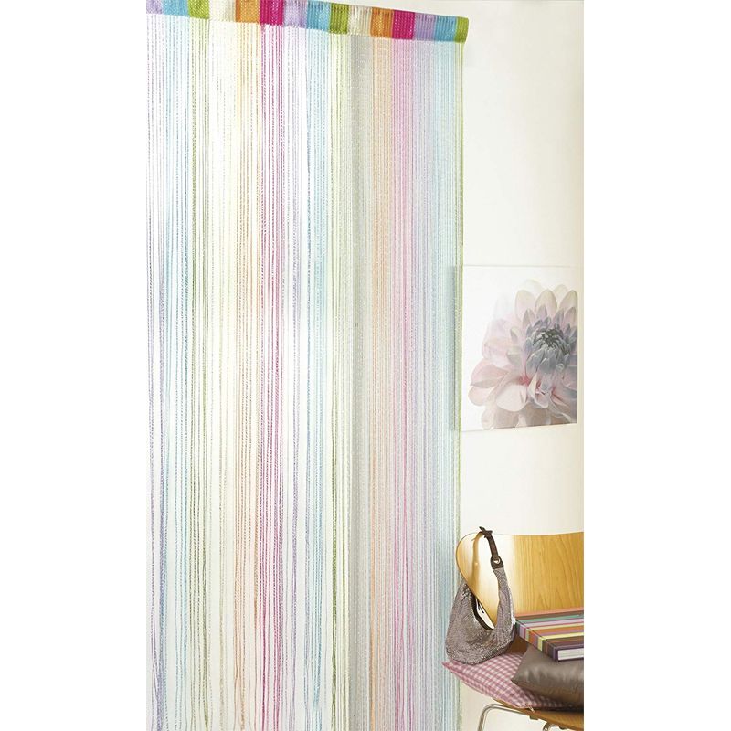 Multi-Colour & Silver String Door Curtain 90 x 200cm